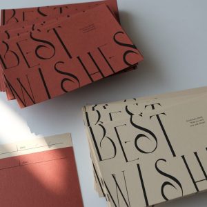 Typography Best Wishes Notecards